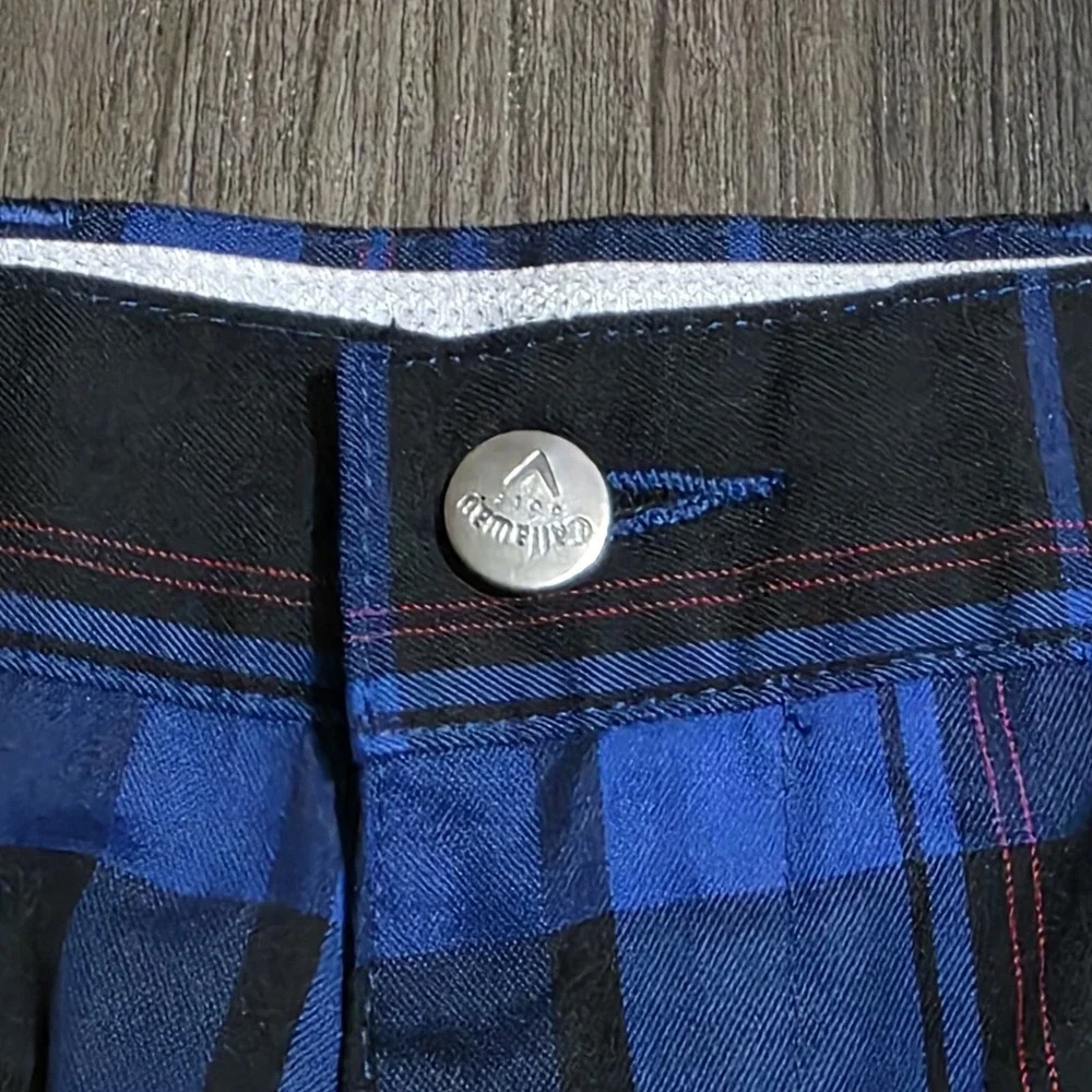 Callaway X Series Men's Golf Shorts Size 34 Blue Black Plaid Performance Active